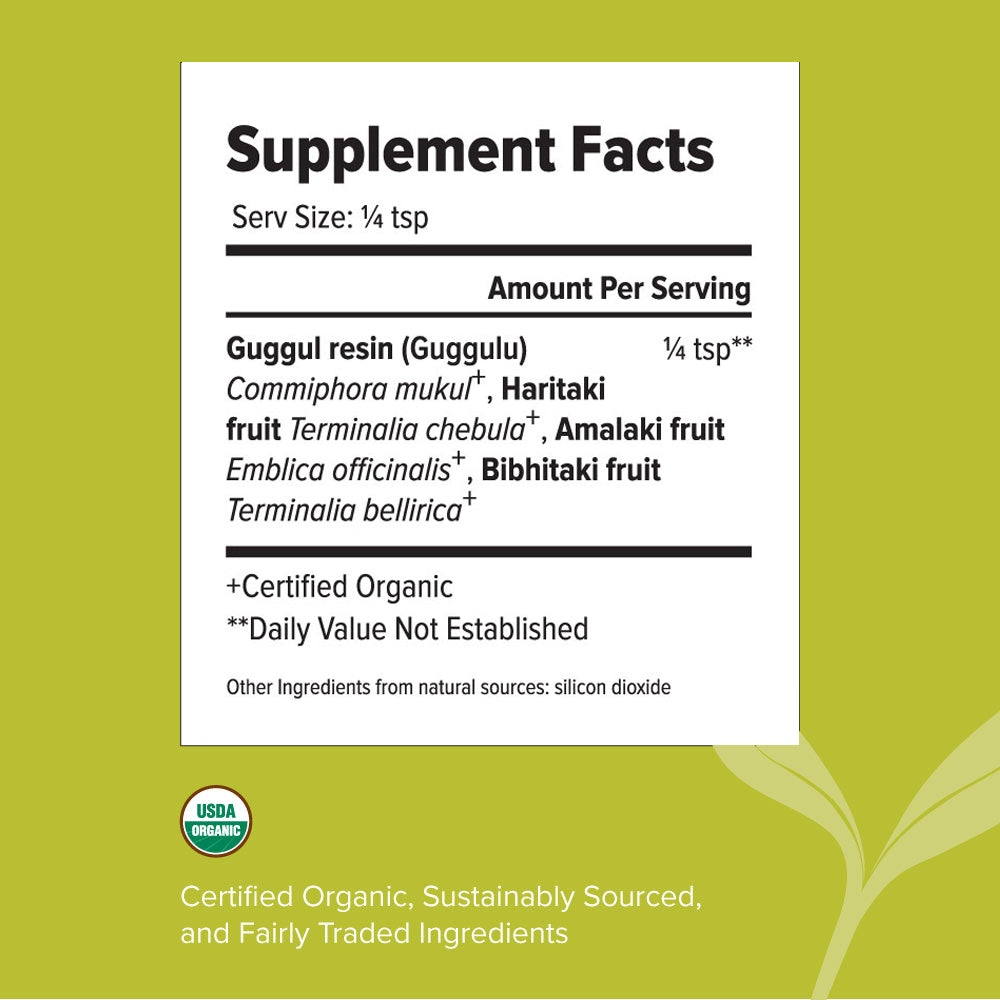 Guggulu Powder Supplement Facts