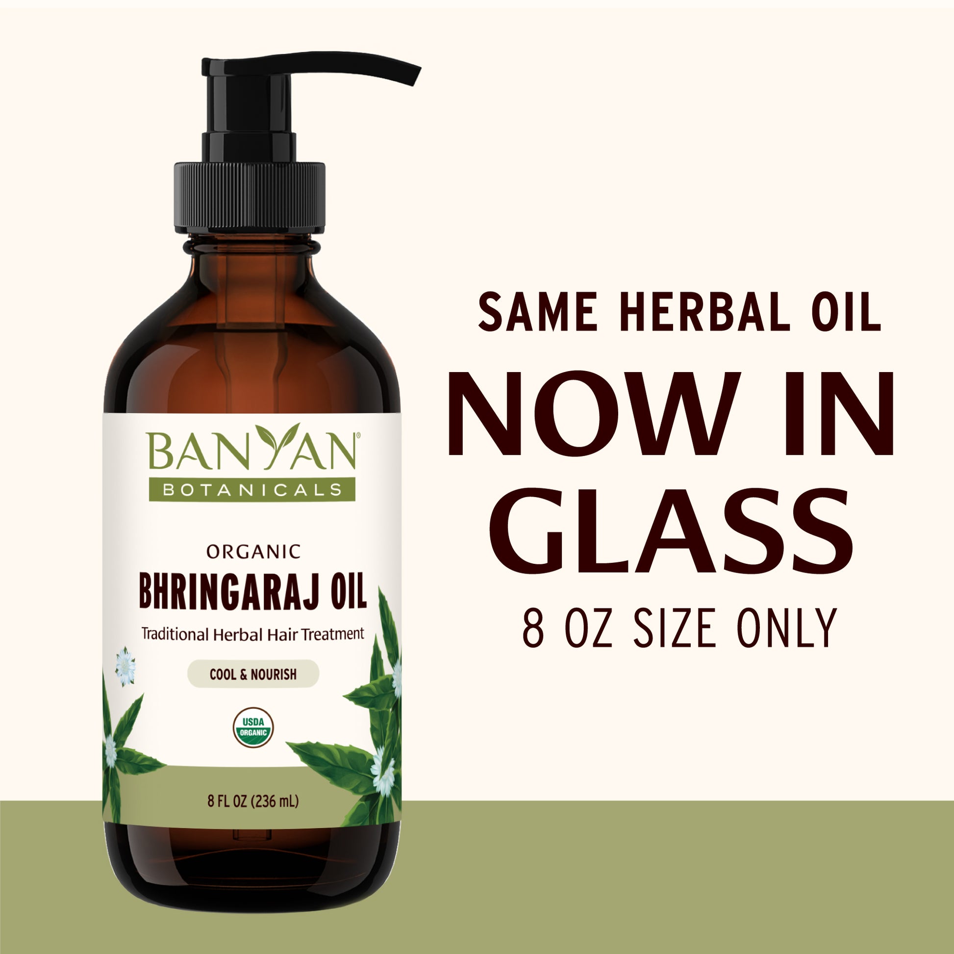 8 fl oz: Bhringaraj Oil Now in Glass