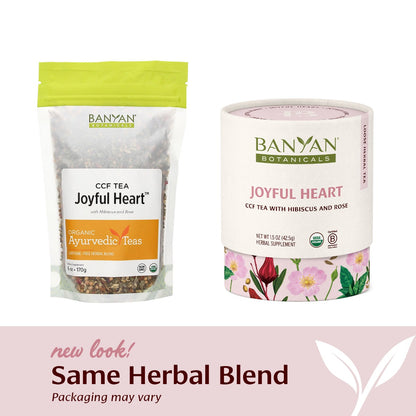 Joyful Heart CCF Tea New vs Old Branding