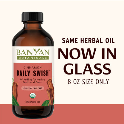 8 fl oz: Daily Swish Cinnamon now in glass