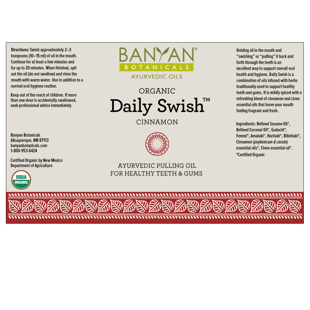 8 fl oz: Cinnamon Daily Swish supplement label image