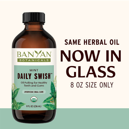 8 fl oz: Daily Swish Mint now in glass