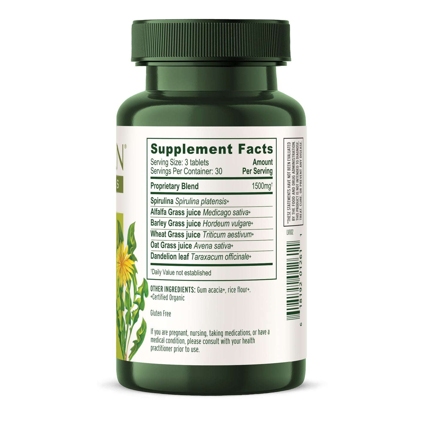 Everyday Greens Supplement Facts