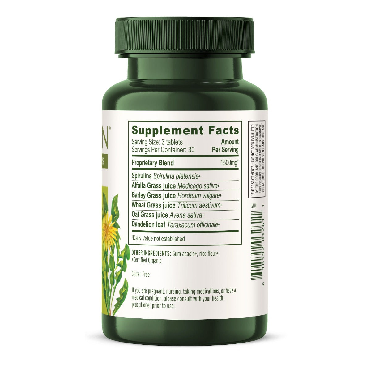 everyday greens supplement facts