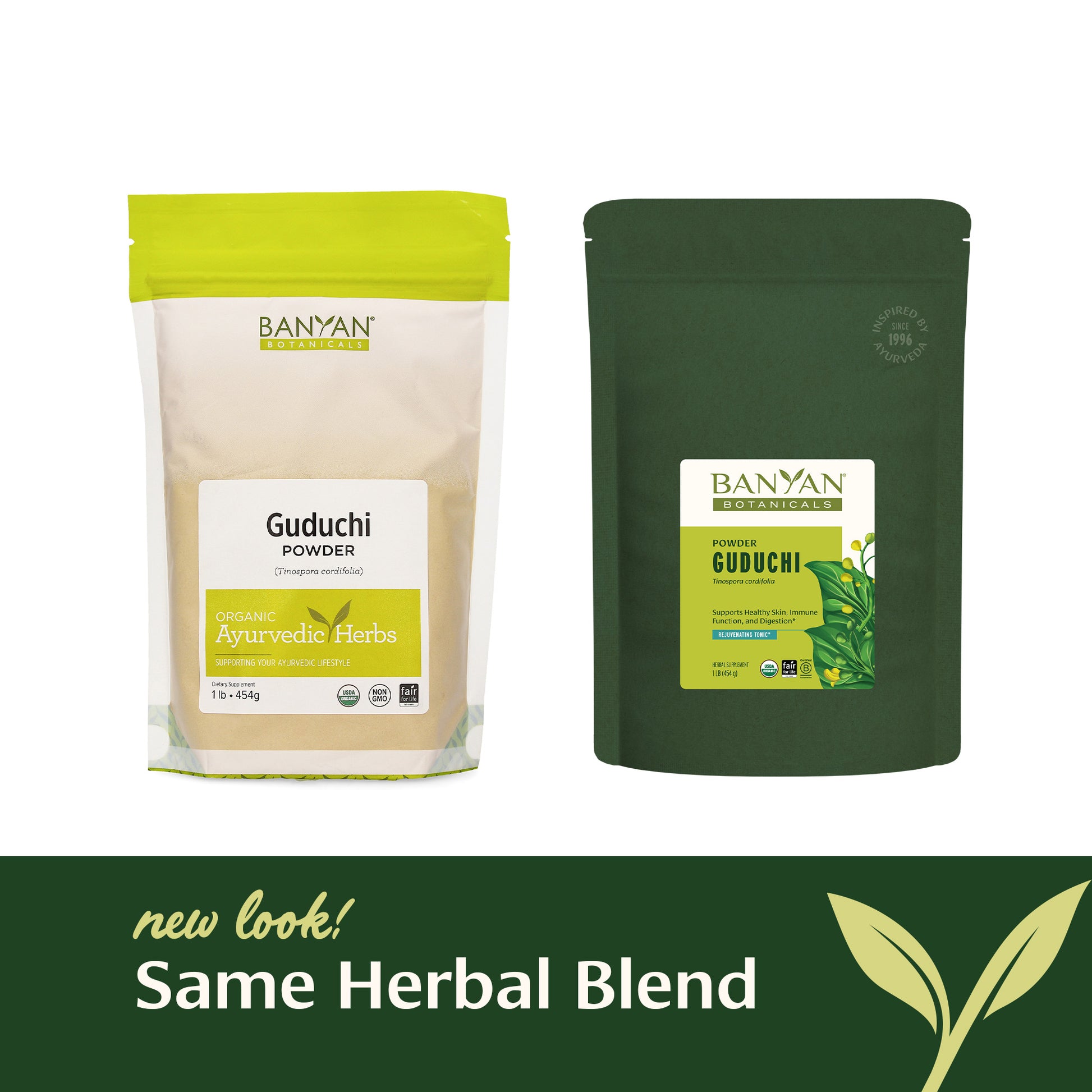 1 lb: New Look! Same Herbal Blend. Showing the new and old branding 1lb bag