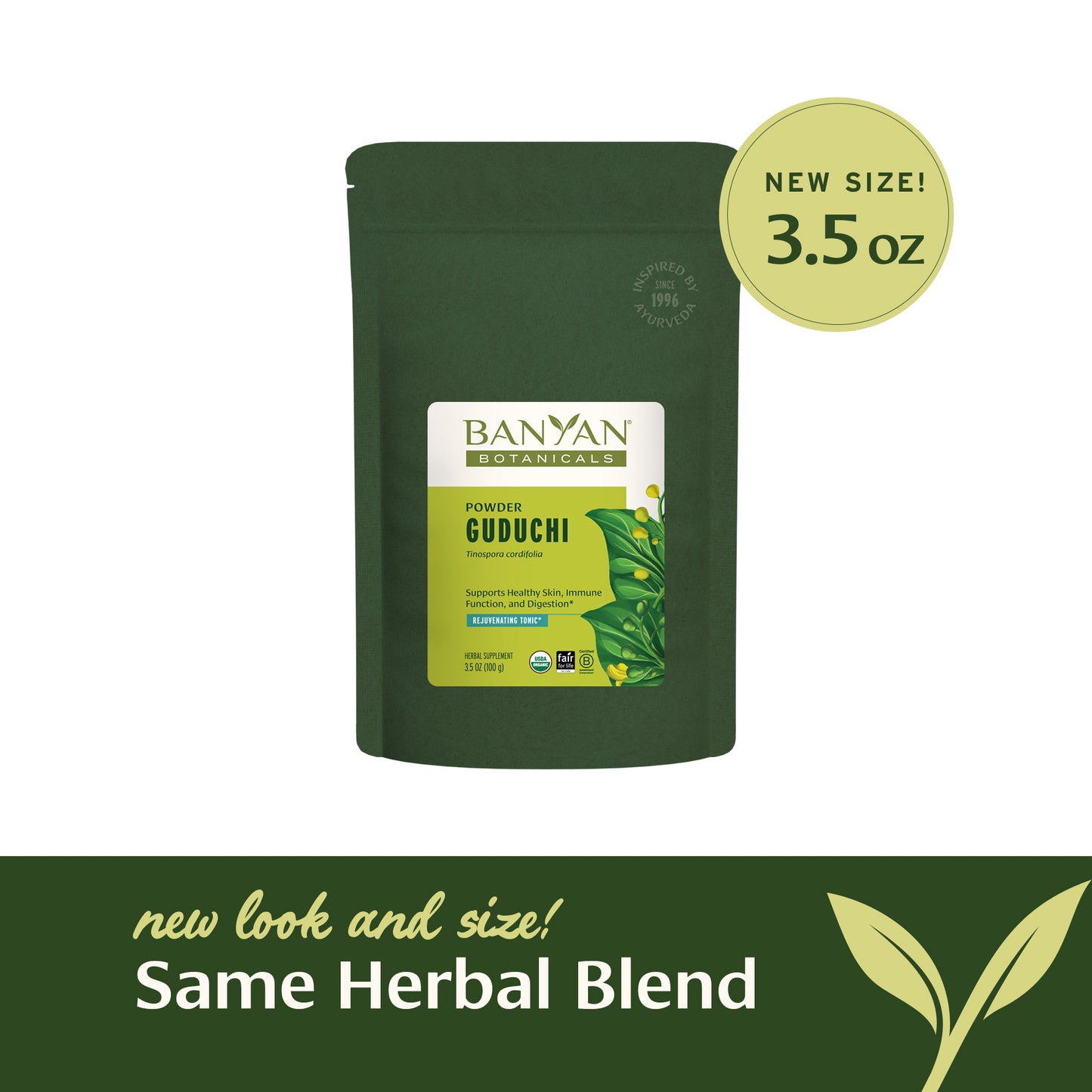 3.5 oz: New look, same herbal blend