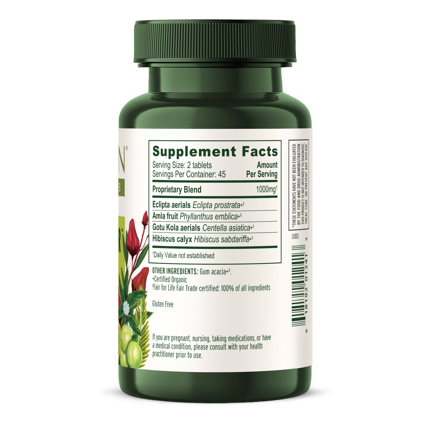 Healthy Hair tablets Supplement Facts panel