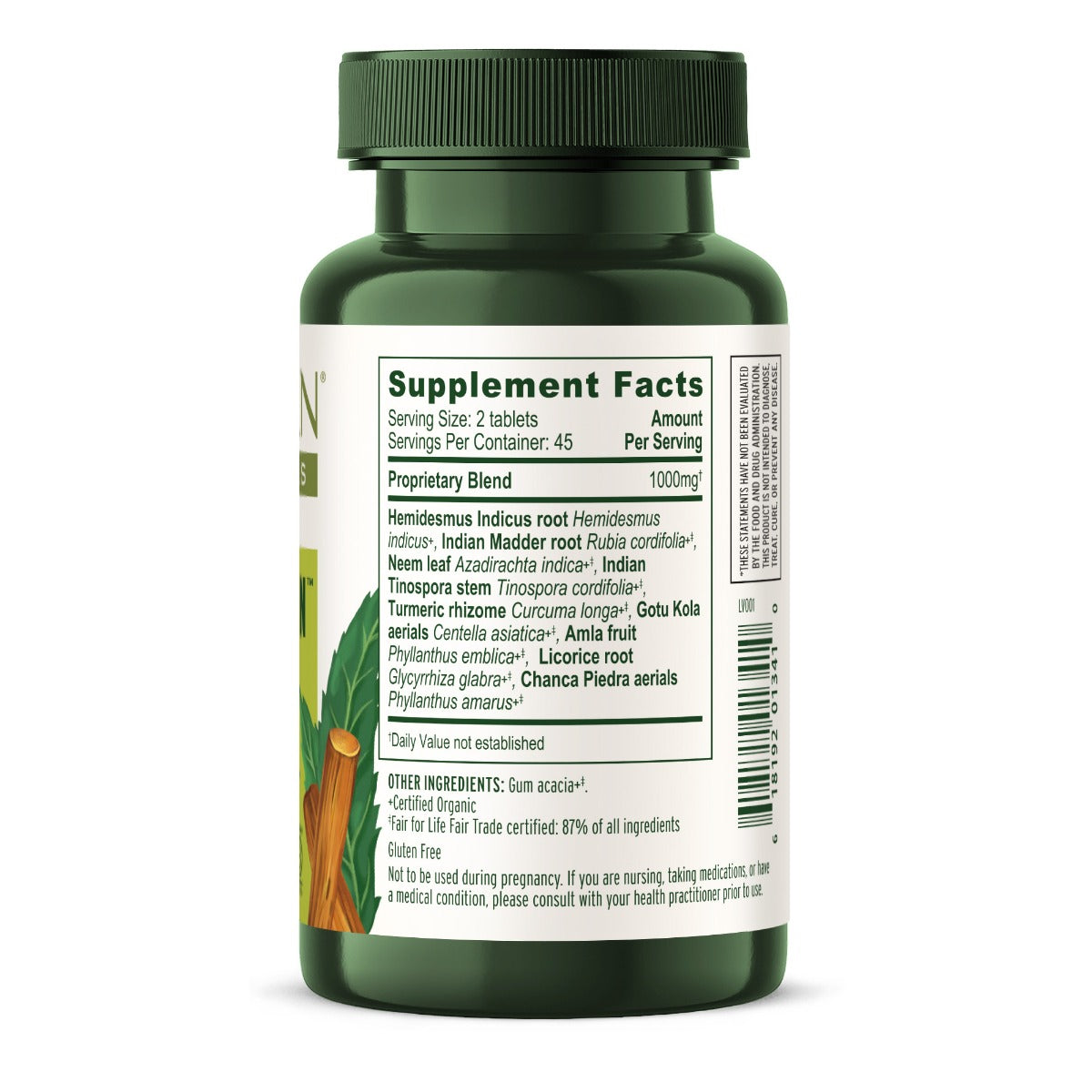 Healthy Skin supplement Facts Label