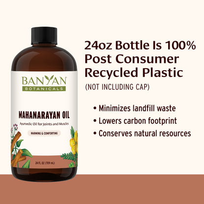 24 fl oz: Mahanarayan oil PCR packaging graphic
