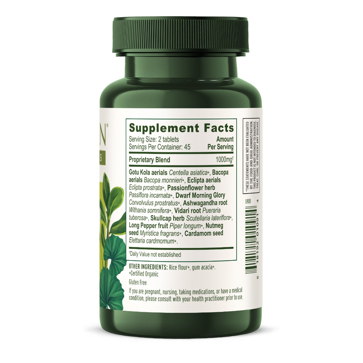 Mental Clarity tablets Supplement Facts Panel