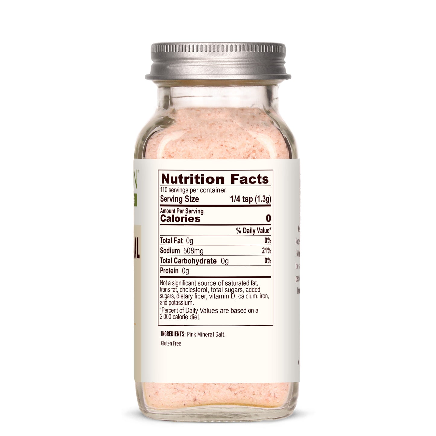 spice jar: Pink Mineral Salt Spice Jar Nutrition Facts