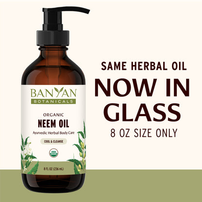 8 fl oz: Neem Oil Now in Glass