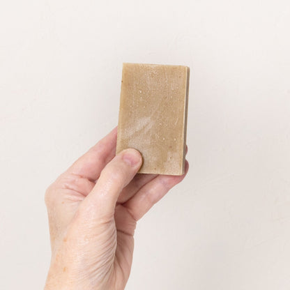 neem and aloe soap in hand