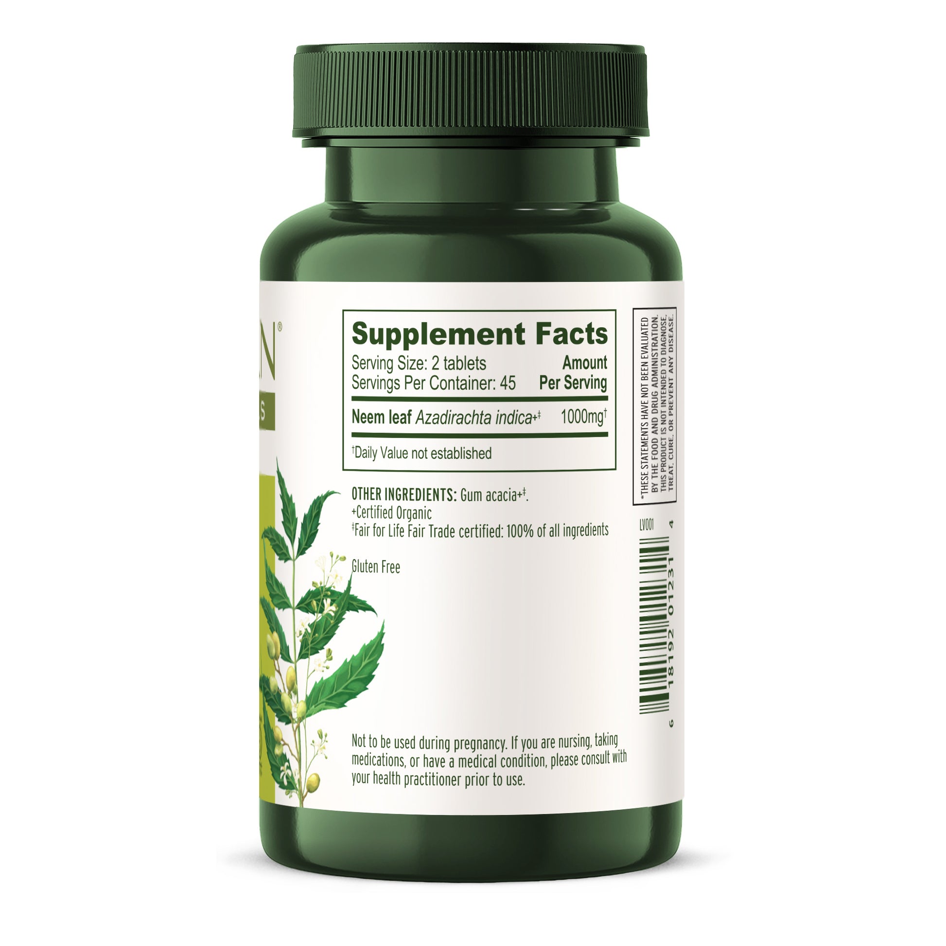 Neem Tablets Supplement Facts