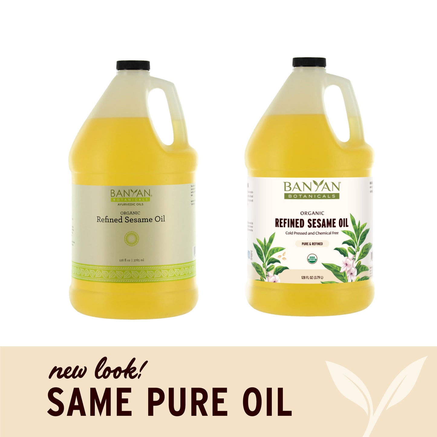 128 fl oz: Refined Sesame Oil Branding