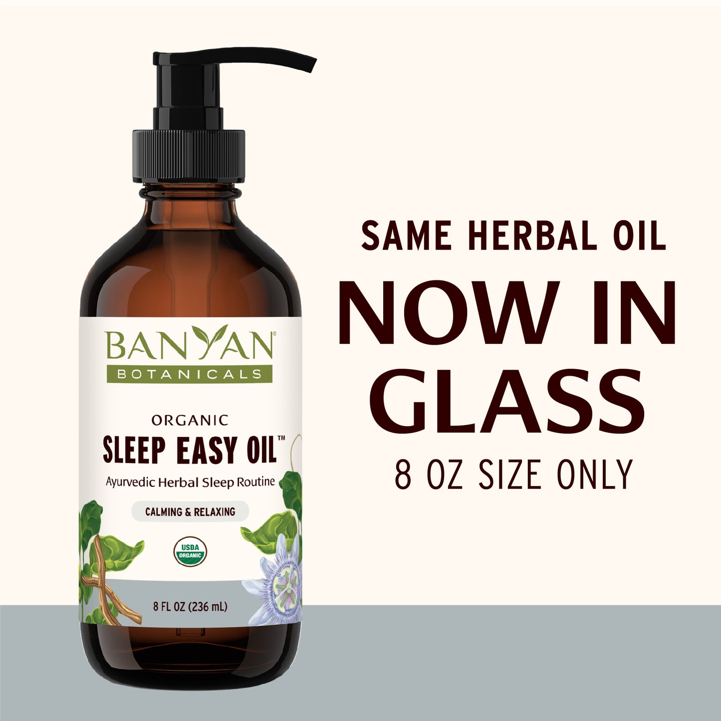 8 fl oz: Sleep Easy Oil 8 oz Glass