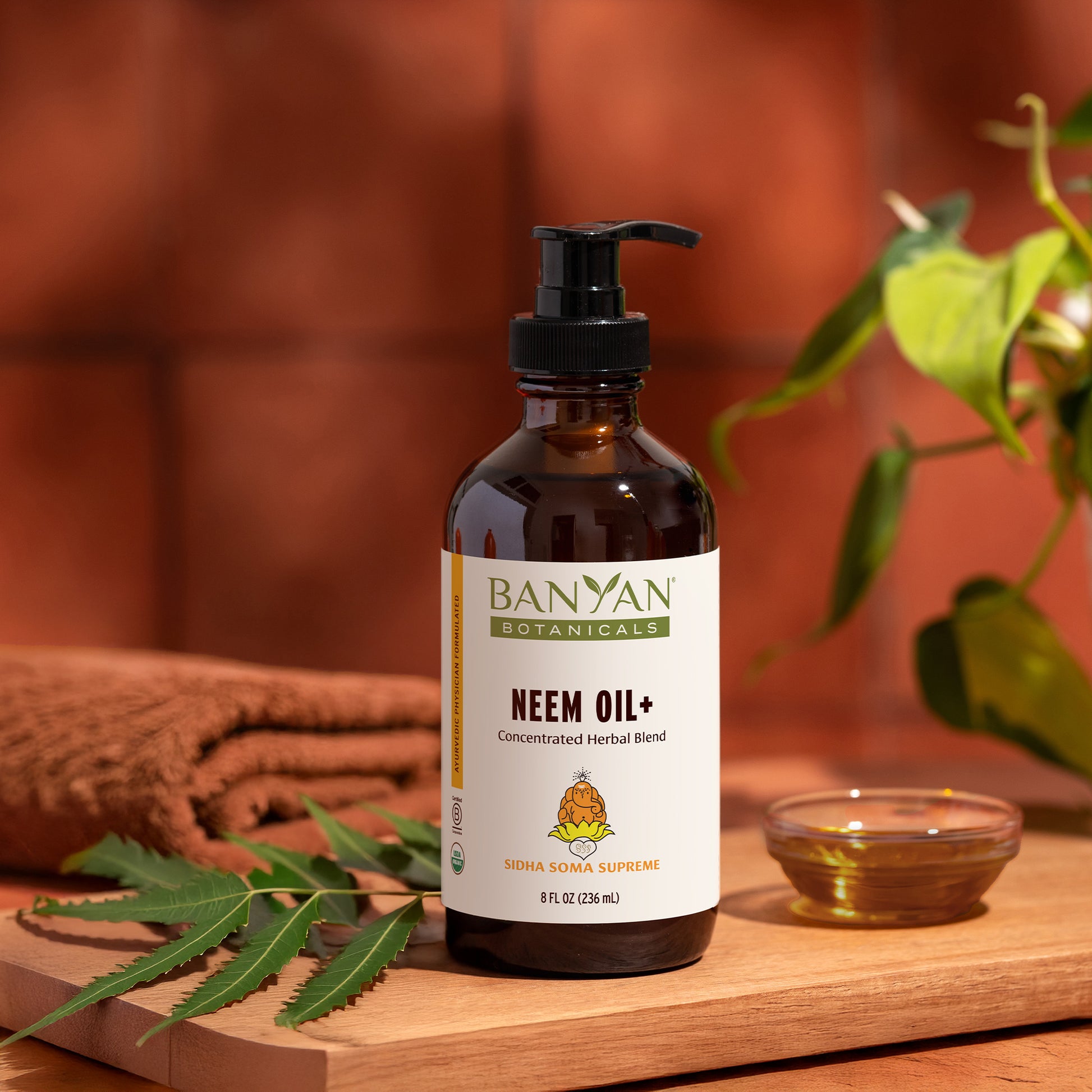 Neem Oil+ Sidha Soma Supreme with neem plant