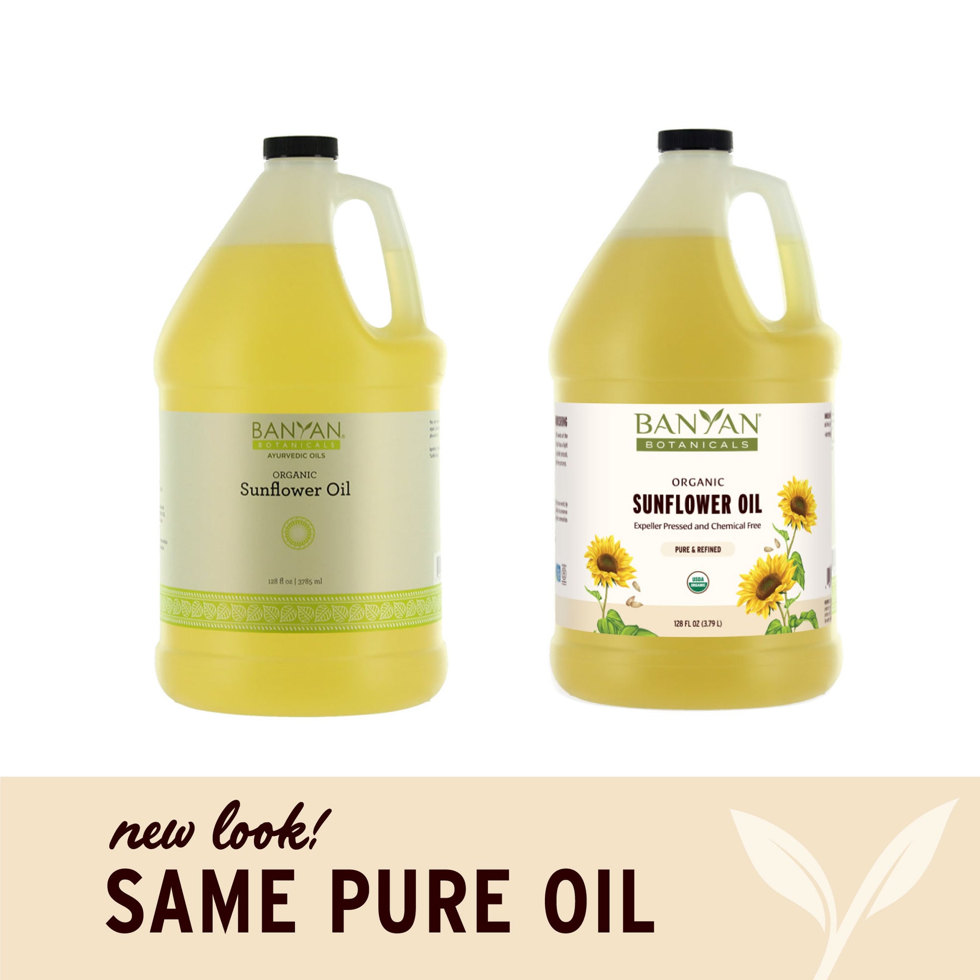 128 fl oz: Sunflower Oil Branding