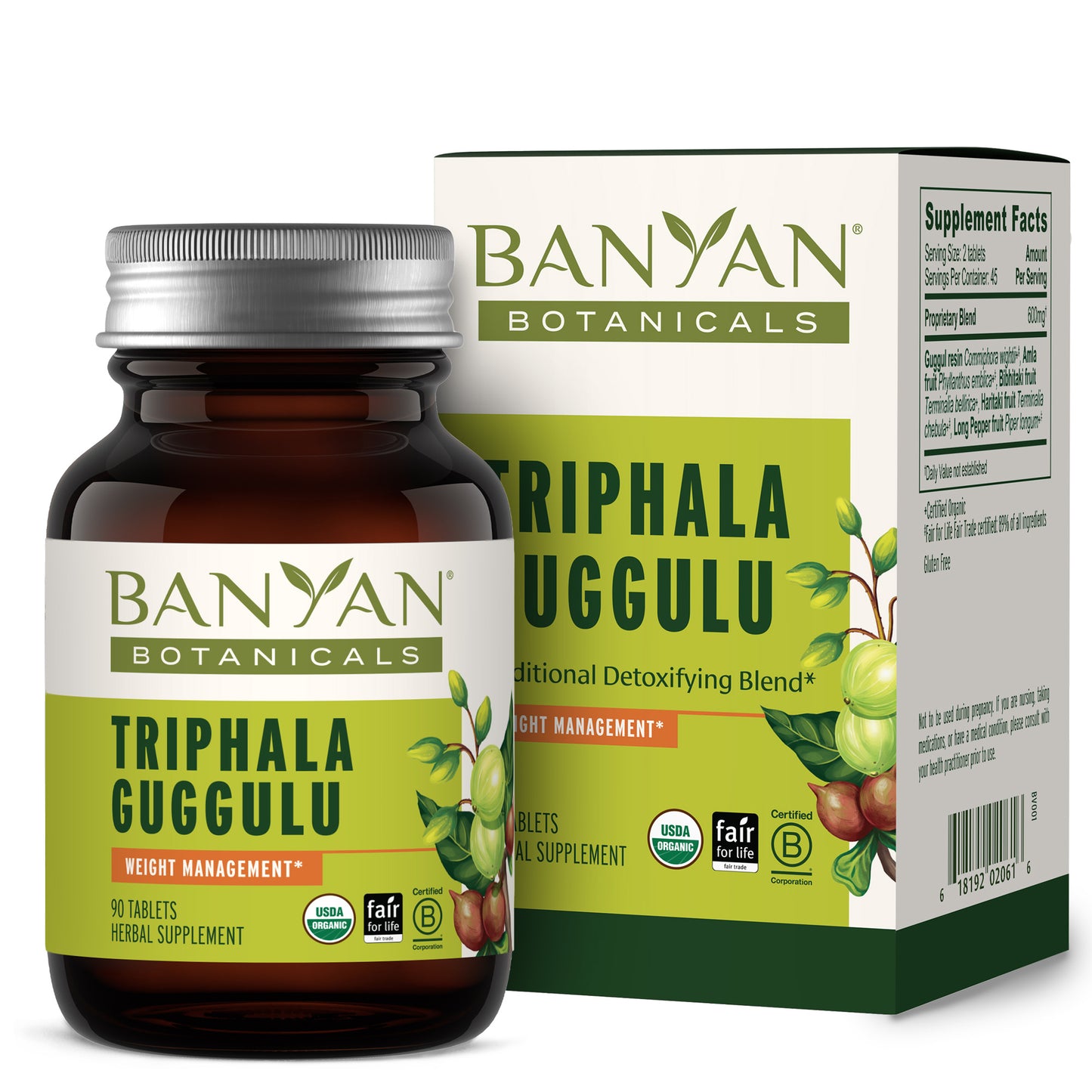 Triphala Guggulu tablet bottle and box