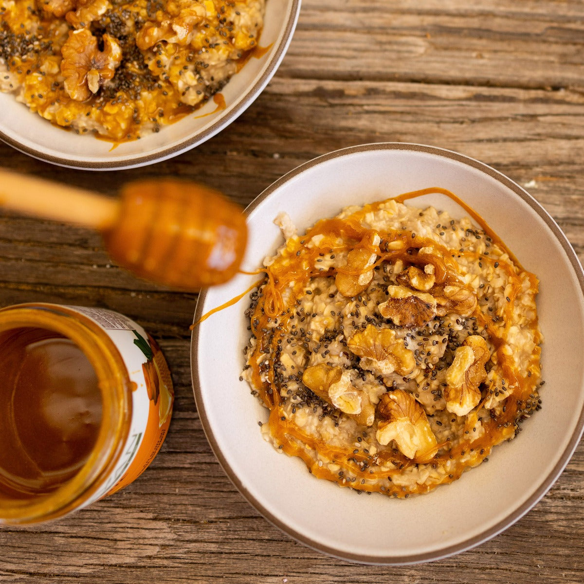 Turmeric Honey drizzled on oatmeal