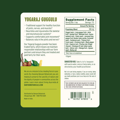 3.5 oz: Yogaraj Guggulu Supplement Facts